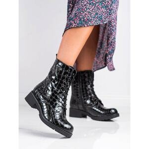 SHELOVET LACE-UP ANKLE BOOTS TRAPPERS