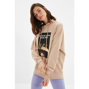 Trendyol Camel Knitted Sweatshirt