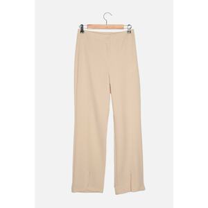 Trendyol Beige Petite Slit Trousers