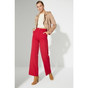 Trendyol Red Straight Trousers