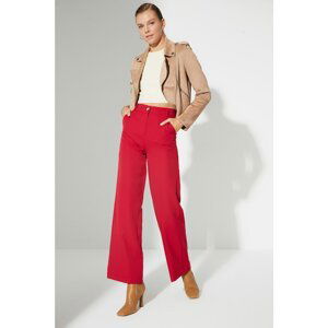 Trendyol Red Straight Trousers