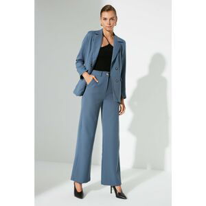 Trendyol Blue Straight Trousers