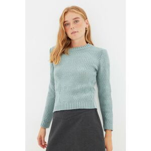 Trendyol Mint Knitted Detailed Knitwear Sweater