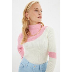 Trendyol Pink Color Block Knitwear Sweater