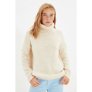 Trendyol Ecru Turtleneck Knitwear Sweater