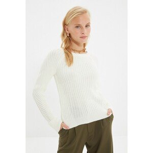 Trendyol Ecru Roving Knitted Detailed Knitwear Sweater