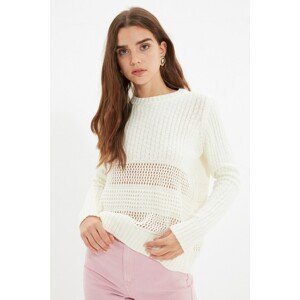 Trendyol Ecru Openwork Knitwear Sweater