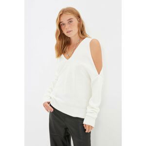 Trendyol Ecru Shoulder Detailed Knitwear Sweater