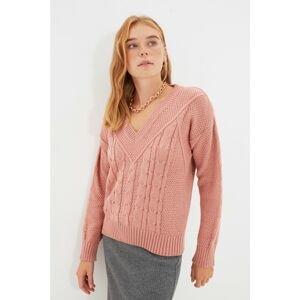 Trendyol Powder V-Neck Knitwear Sweater