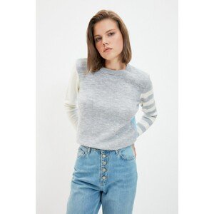 Trendyol Ecru Striped Knitwear Sweater