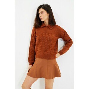 Trendyol Tile Knitted Detailed Knitwear Sweater