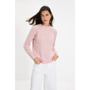 Trendyol Powder Knitted Detailed Knitwear Sweater