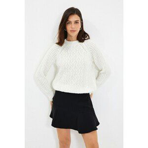 Trendyol Ecru Knitted Detailed Knitwear Sweater