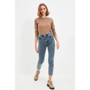 Trendyol Blue High Waist Slim Fit Jeans