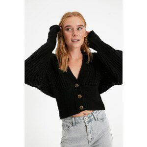 Trendyol Navy Blue Crop Knitwear Cardigan