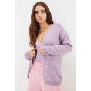Trendyol Lilac Pocket Detailed Knitwear Cardigan