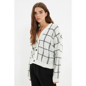 Trendyol Ecru Jacquard Knitwear Cardigan