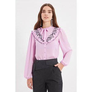Trendyol Lilac Lace Shirt