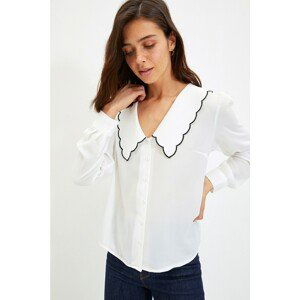 Trendyol Ecru Collar Detailed Shirt