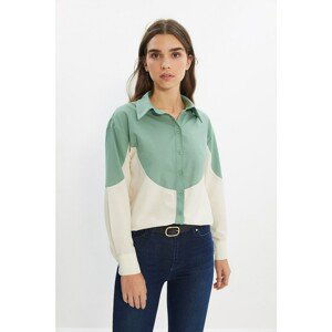 Trendyol Mint Color Block Shirt