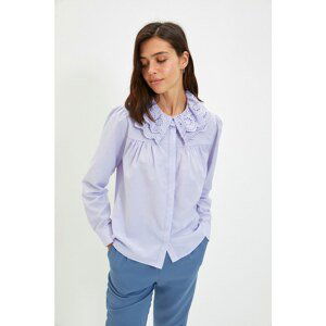 Trendyol Lilac Lace Detailed Shirt
