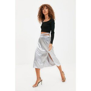 Trendyol Gray Slit Skirt