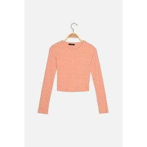 Trendyol Orange Recycle Corduroy Knitted Blouse