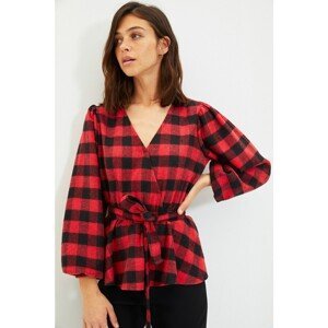 Trendyol Red Double Breasted Blouse