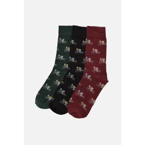 Trendyol Multicolor Men's 3-Pack Cuff Socks