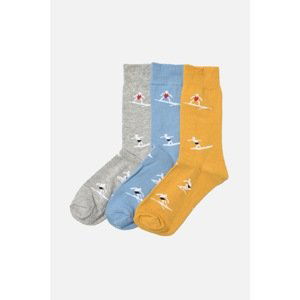 Trendyol Multicolor Men's 3-Pack Cuff Socks