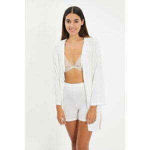 Trendyol White Knitted Pajamas Set