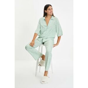 Trendyol Green Woven Pajamas Set