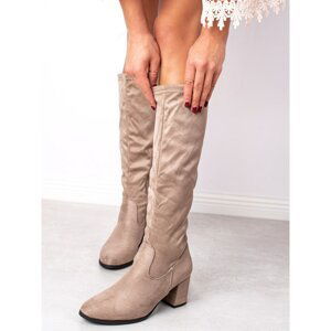 STYLISH BEIGE BOOTS VINCEZA