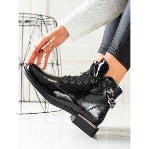 ELEGANT LACQUERED ANKLE BOOTS SERGIO LEONE