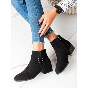 SERGIO LEONE SUEDE ANKLE BOOTS WITH RHINESTONES
