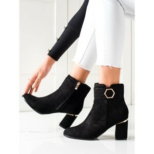 GOODIN ELEGANT ANKLE BOOTS WITH GOLD INSERTS