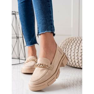 GOODIN BEIGE FASHION MOCCASINS