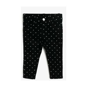 Koton Black Baby Printed Trousers
