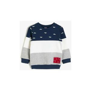 Koton Baby Boy Ecru Striped Sweatshirt