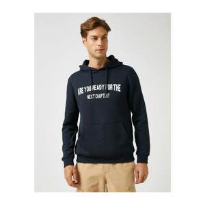 Koton Men's Hooded Printed Sweatshirt