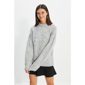 Trendyol Gray Crew Neck Knitwear Sweater