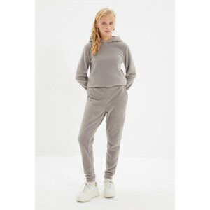 Trendyol Gray Basic Jogger Fleece Knitted Sweatpants