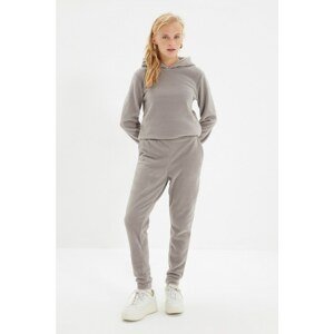 Trendyol Gray Basic Jogger Fleece Knitted Sweatpants