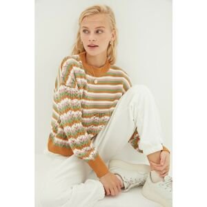Trendyol Camel Knit Detailed Knitwear Sweater
