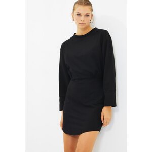 Trendyol Black Slit Detailed Knitted Dress