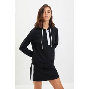 Trendyol Black Button Detailed Thessaloniki Knitted Sweatshirt