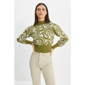 Trendyol Khaki Jacquard Knitwear Sweater