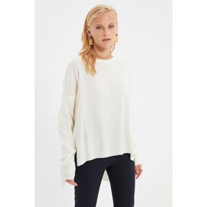 Trendyol Ecru Slit Detailed Knitwear Sweater