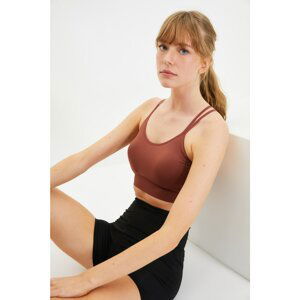 Trendyol Brown Seamless Support Sports Bra