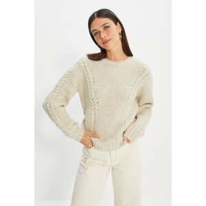 Trendyol Ecru Knitwear Pullover Sweater